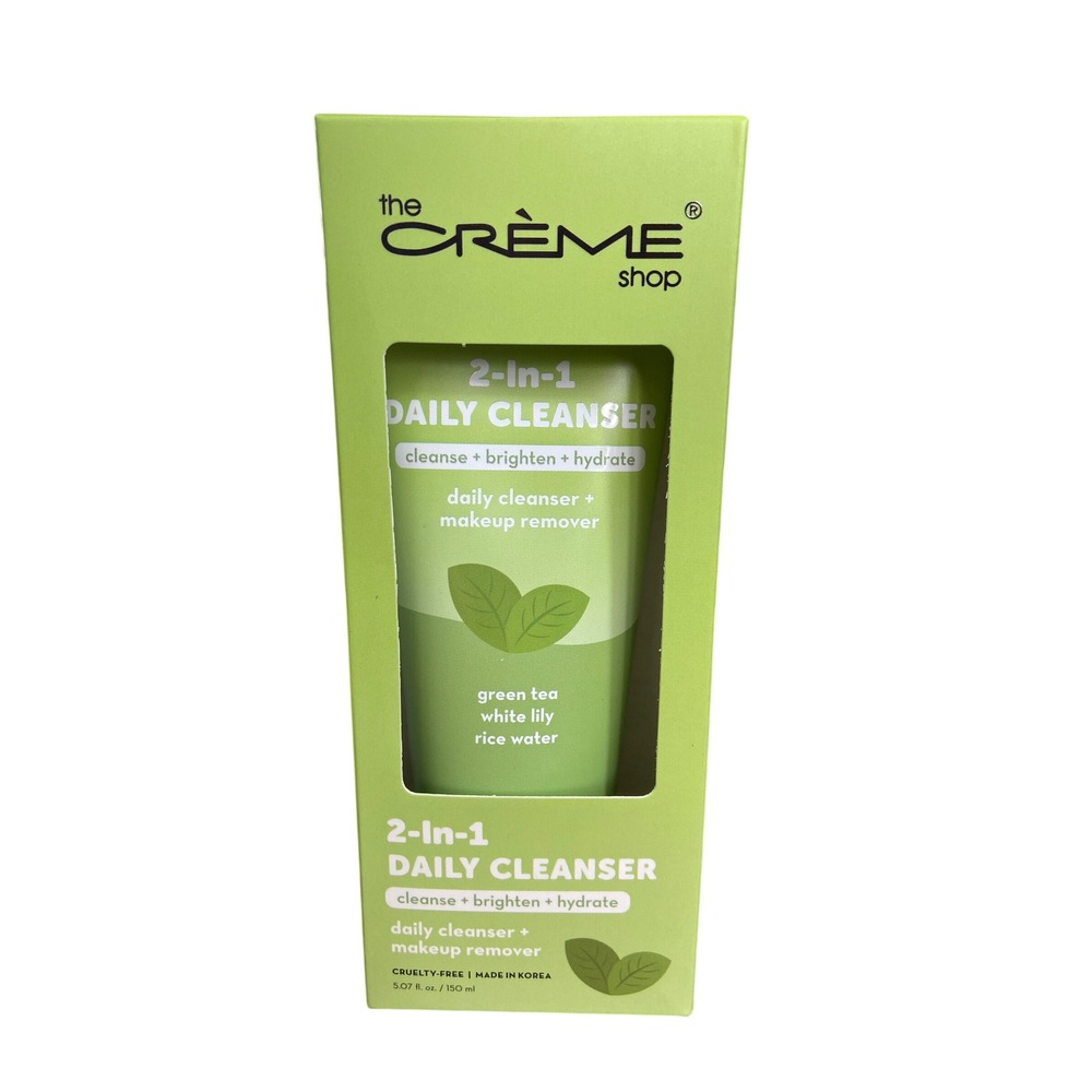 The Creme Shop 2 in 1 Daily Cleanser Green Tea‎ White Lily Rice Water 5.07 oz